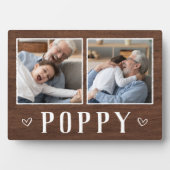 2枚の素朴フォトポピーおじいちゃん フォトプラーク (正面)