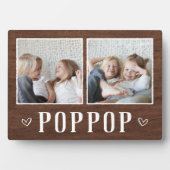 2枚の素朴フォトポポップグランパ フォトプラーク (正面)