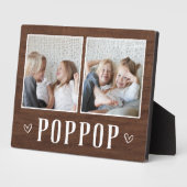 2枚の素朴フォトポポップグランパ フォトプラーク (側面)