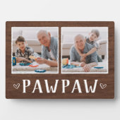 2枚の素朴フォトポープーおじいちゃん フォトプラーク (正面)