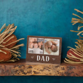 2枚の素朴写真パパ フォトプラーク (側面)