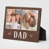 2枚の素朴写真パパ フォトプラーク (側面)