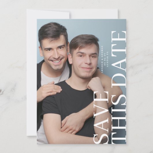 2枚の結婚写救真日 セーブザデート (正面)