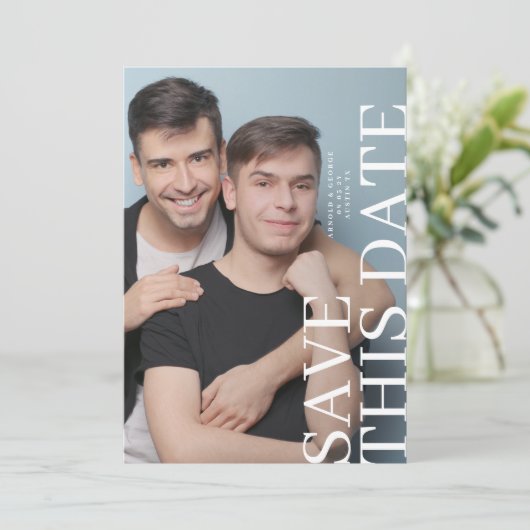 2枚の結婚写救真日 セーブザデート (スタンド正面)