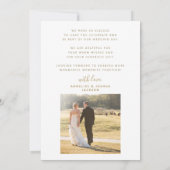 2枚の結婚金ゴールド感謝していをベルムのベース サンキューカード (裏面)