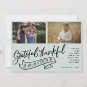 2枚の賛美写真家族クリスマス (正面)