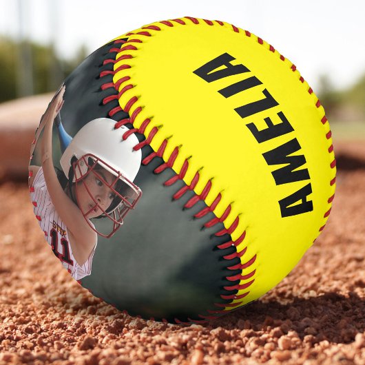 2枚の黄色いプレイヤー番号チーム名 ソフトボール