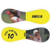 2枚の黄色いプレイヤー番号チーム名 ソフトボール (パネル)