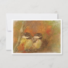 2枚の《鳥》アメリカゴガラノートカード サンキューカード