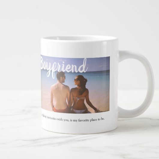 2枚エレガントのフォトボーイフレンド ジャンボコーヒーマグカップ (右)