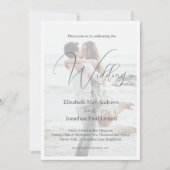 2枚エレガントの写スタイリッシュ真結婚 招待状 (正面)