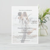 2枚エレガントの写スタイリッシュ真結婚 招待状 (スタンド正面)