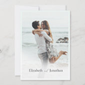 2枚エレガントの写スタイリッシュ真結婚 招待状 (裏面)