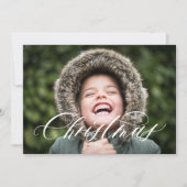 2枚エレガントの写真が入ったクリスマスフォトカード 招待状 (正面)