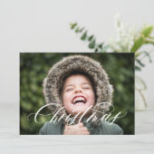 2枚エレガントの写真が入ったクリスマスフォトカード 招待状 (スタンド正面)