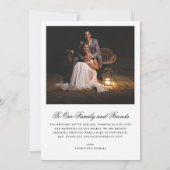 2枚エレガントの写真のスクリプ結婚ト サンキューカード (裏面)