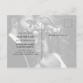 2枚エレガントの写真の保存日付 案内ポストカード (裏面)