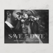 2枚エレガントの写真の保存日付 案内ポストカード (正面)