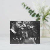 2枚エレガントの写真の保存日付 案内ポストカード (スタンド正面)