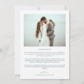 2枚エレガントの写結婚真のサンキューカード サンキューカード (裏面)