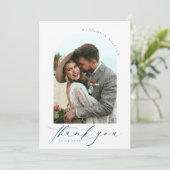 2枚エレガントの写結婚真のサンキューカード サンキューカード (スタンド正面)