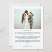 2枚エレガントの写結婚真のサンキューカード サンキューカード (裏面)