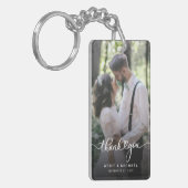 2枚エレガントの写結婚真の感謝パーソナライズされた キーホルダー (正面左)