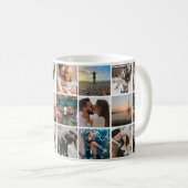 2枚エレガントの9枚の写真がバレンタインのコラージュ写真 コーヒーマグカップ (正面右)