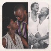 2枚カスタマイズの両面 スクエアペーパーコースター (正面)