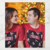 2枚カスタマイズの両面 ワインラベル (シングルラベル)