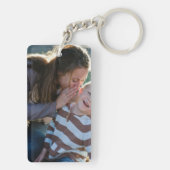 2枚カスタムの写真と名前のエレガント場所の記号 キーホルダー (裏面)