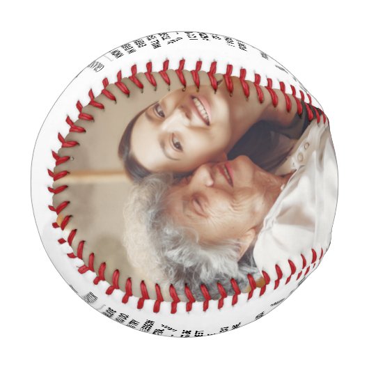 2枚カスタムの写真を持つ私の孫への贈り物 野球ボール (正面左)