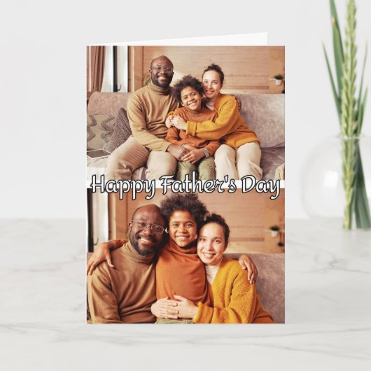 2枚カスタム写真テンプレート父の日 カード (正面)