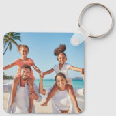 2枚カスタム写真両面ファミリフォト キーホルダー (裏面)