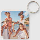 2枚カスタム写真両面ファミリフォト キーホルダー (裏面)