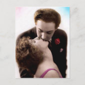 2枚キスをするのハフランスのガキ ポストカード (正面)