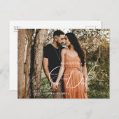 2枚シンプルの写真Annoの日エレガント付を保存 案内ポストカード (正面/裏面)