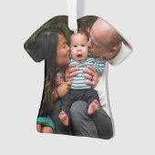 2枚パーソナライズされたの両面ファミリ オーナメント (正面)