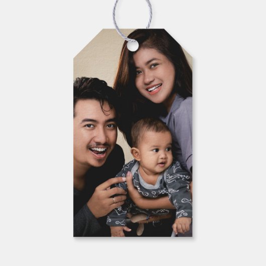 2枚パーソナライズされたの両面ファミリ ギフトタグ (裏面)