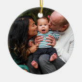 2枚パーソナライズされたの両面ファミリ セラミックオーナメント (正面)
