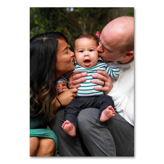 2枚パーソナライズされたの両面ファミリ テーブルナンバー (正面)