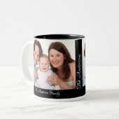 2枚パーソナライズされたの写真で名前を追加カスタムする ツートーンマグカップ (正面左)