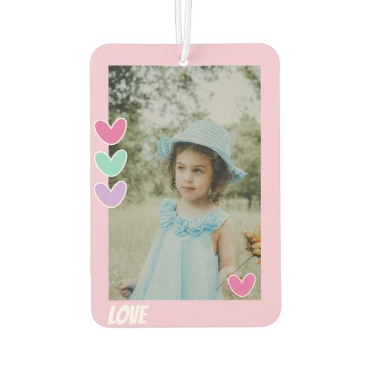 2枚パーソナライズされたの写真と2名 カーエアーフレッシュナー (裏面)