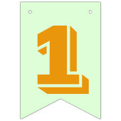 2枚パーソナライズされたの写真を持つ恐竜の緑 バンティングフラッグ (第3の旗)