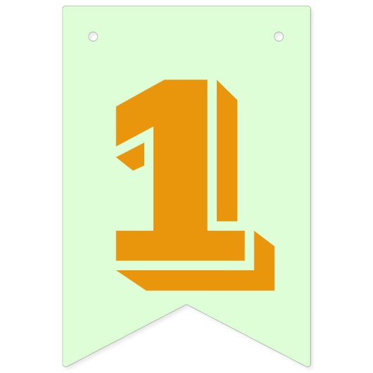 2枚パーソナライズされたの写真を持つ恐竜の緑 バンティングフラッグ (第3の旗)