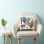 2枚パーソナライズされたの写真ガールフレンドが大好き クッション (椅子)