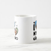 2枚パーソナライズされたの写真ガールフレンドが大好き コーヒーマグカップ (中央)