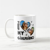 2枚パーソナライズされたの写真ガールフレンドが大好き コーヒーマグカップ (左)