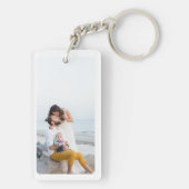 2枚パーソナライズされたの写真ファミリ両面 キーホルダー (裏面)