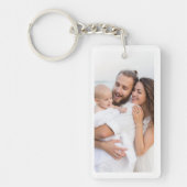 2枚パーソナライズされたの写真ファミリ両面 キーホルダー (正面)